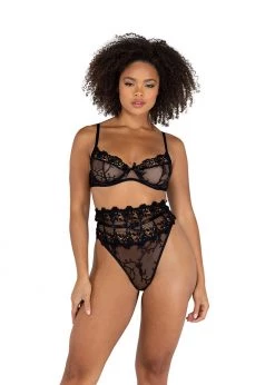 Roma Confidential LI472 - 2PC Floral High-Waisted Bra Set Lingerie