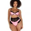 Roma Confidential Lingerie LI481 - 2PC Embroidery & Satin Bralette Set