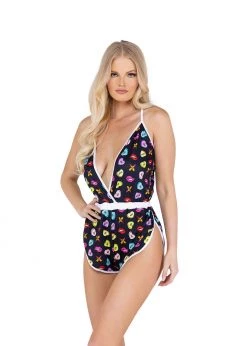 Roma Confidential Lingerie LI494 - Sweetheart Printed Lounge Romper