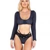 Roma Confidential Lingerie LI496 - 2PC Cozy Pointelle Set