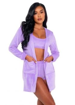 Roma Confidential Lingerie LI500 - Super Soft & Cozy Velour Robe