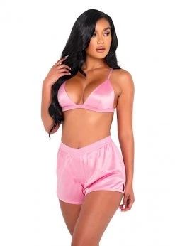 Roma Confidential Lingerie LI503 - 2pc Stretch Satin Lounge Set