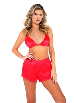 Roma Confidential Lingerie LI503 - 2pc Stretch Satin Lounge Set