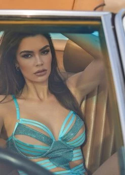 Roma Confidential Lingerie LI518 - Shimmer Bondage Teddy