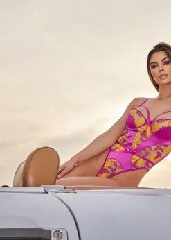 Roma Confidential LI519 - Orchid & Mango Embroidered Teddy