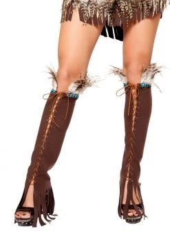 Roma Costume LW10106 - Lace Up Suede Leg Warmer