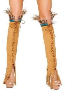 Roma Costume LW10106 - Lace Up Suede Leg Warmer