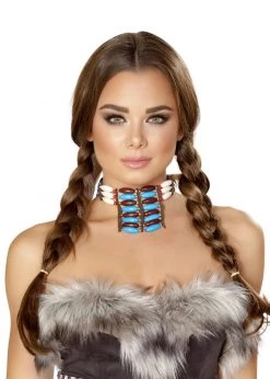 Roma Costume NEC406 - Indian Necklace With Stones