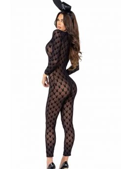 Roma Costume PB112 - 2pc Sheer Playboy Bunny Bodysuit