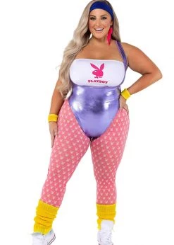 Roma Costume PB126 - 6pc Playboy 80's Fitness Halloween