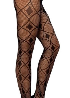 Roma Costume PH102 Diamond Print Pantyhose Rave Wear