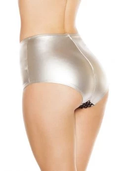 Roma Costume, Inc. SH3219 - High-Waisted Leatherette Shorts With Fishnet Detail