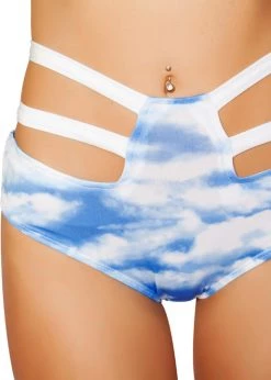 Roma Costume SH3256 - High-Waisted Strapped Shorts