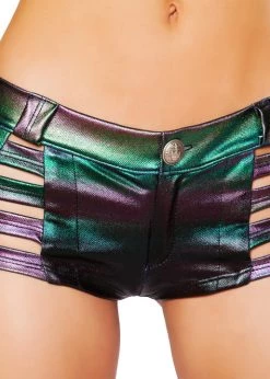 Roma Costume SH3259 - Denim Strapped Shorts Rave Wear