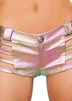 Roma Costume SH3259 - Denim Strapped Shorts Rave Wear