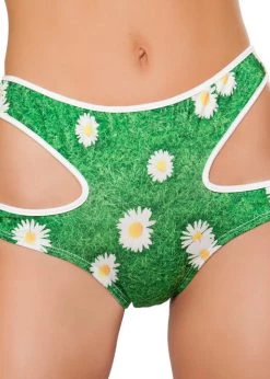 Roma Costume Rave Wear SH3267 - Cutout High-Waisted Printed Shorts