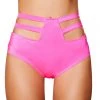 Roma Costume SH3321 - Solid High-Waisted Strapped Shorts