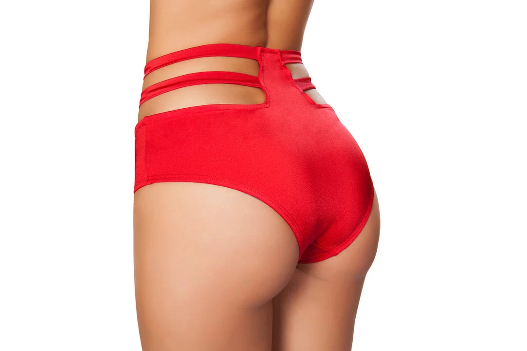 Roma Costume SH3321 - Solid High-Waisted Strapped Shorts 4 Roma Costume SH3321 - Solid High-Waisted Strapped Shorts