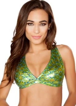 Roma Costume Rave Wear T3312 - Mermaid Halter Top With Criss-Cross Back