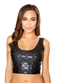Roma Costume T3314 - Mermaid Cropped Top Rave Wear