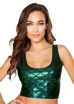 Roma Costume T3314 - Mermaid Cropped Top Rave Wear
