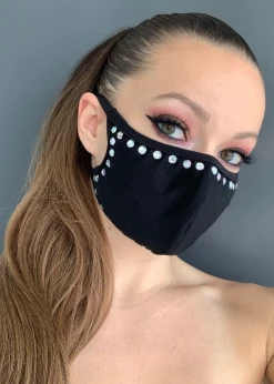 Roma Costume Face Masks With Rhinestones